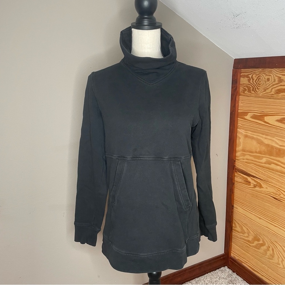 Lululemon Press Pause Pullover Sweatshirt Hoodie Black 6 W3APLS Activewear